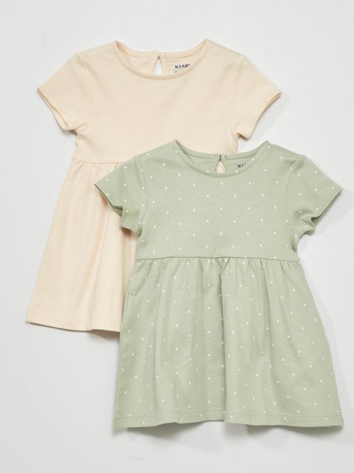 Lote de 2 vestidos em jersey - Kiabi