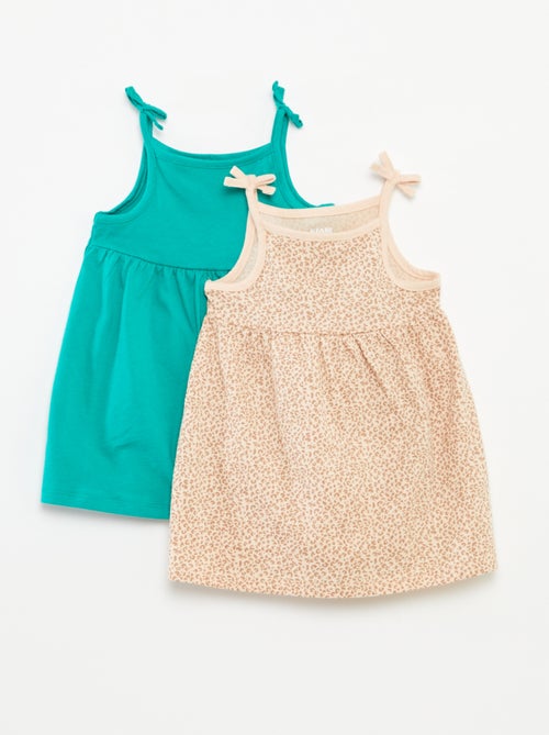 Lote de 2 vestidos leves com alças finas - 2 peças - Kiabi