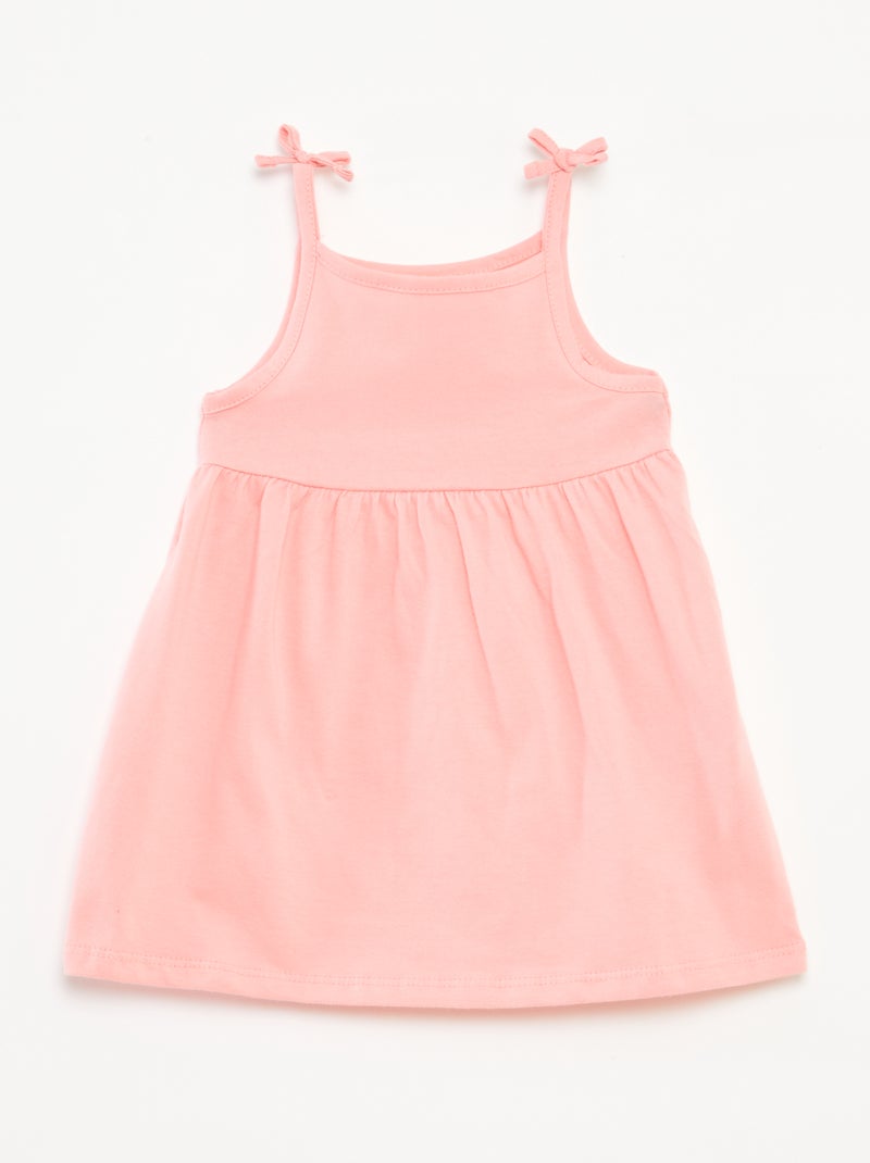 Lote de 2 vestidos leves com alças finas - 2 peças ROSA - Kiabi