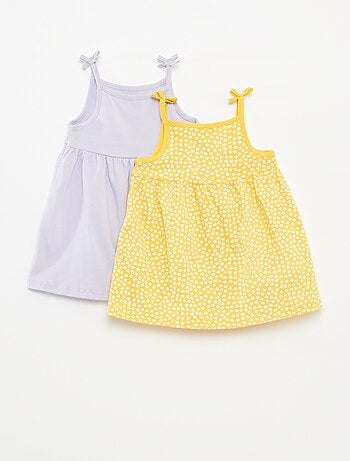 Lote de 2 vestidos leves com alças finas - 2 peças