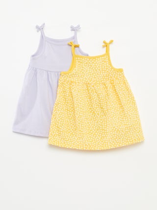 Lote de 2 vestidos leves com alças finas - 2 peças