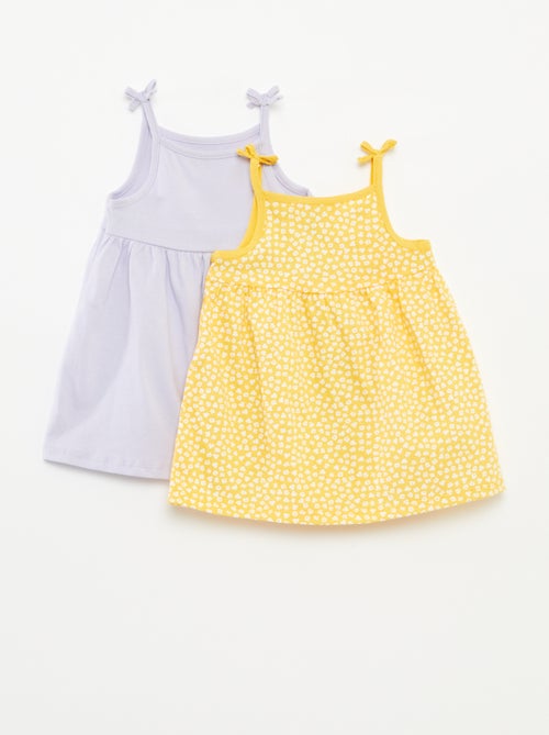 Lote de 2 vestidos leves com alças finas - 2 peças - Kiabi
