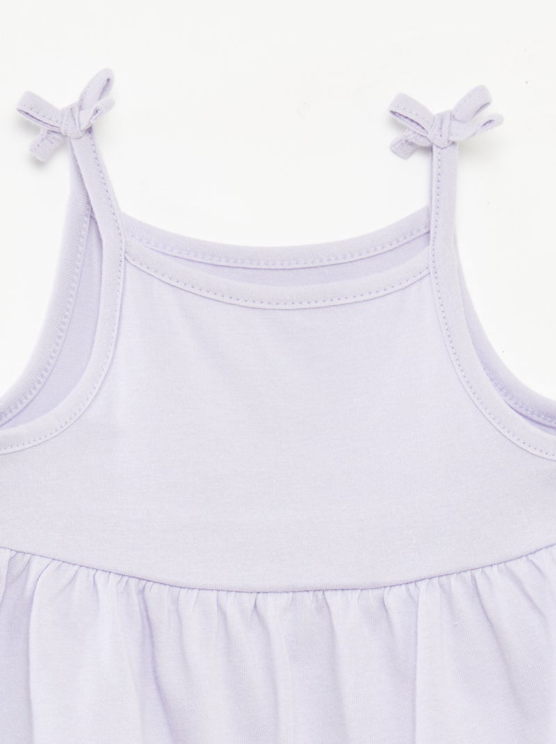 Lote de 2 vestidos leves com alças finas - 2 peças VIOLETA - Kiabi