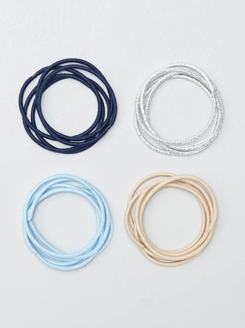 Lote de 20 elásticos finos AZUL - Kiabi