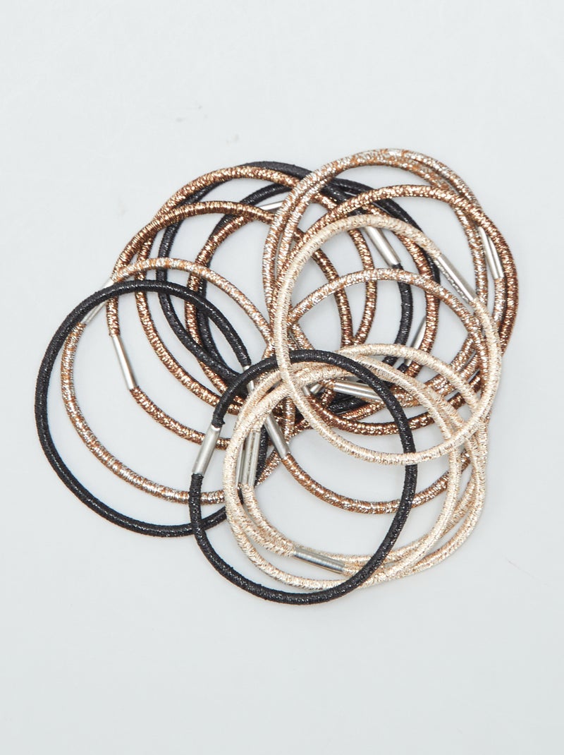 Lote de 20 elásticos para o cabelo PRETO - Kiabi