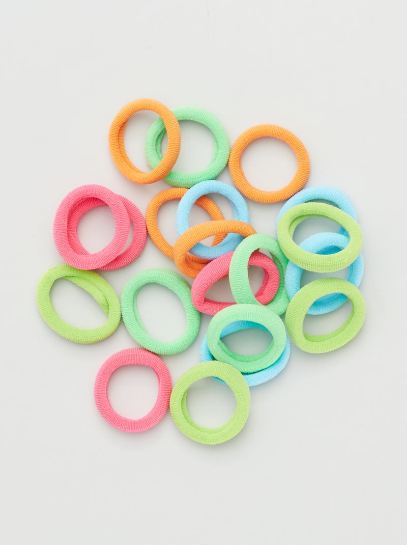 Lote de 20 mini elásticos VERDE - Kiabi