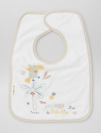 Lote de 3 babetes com tira de velcro