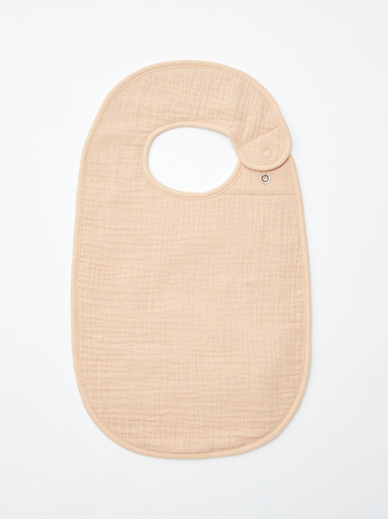 Lote de 3 babetes em gaze de algodão com forro em felpa AZUL - Kiabi