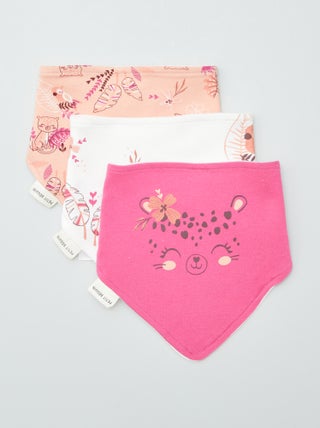 Lote de 3 babetes tipo bandana 'Petit Beguin'