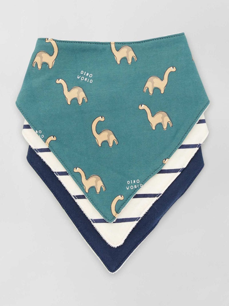 Lote de 3 babetes tipo bandana VERDE - Kiabi