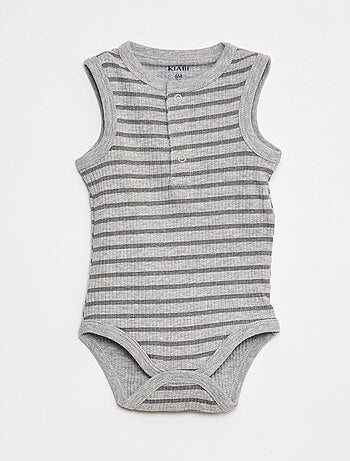 Lote de 3 bodies canelados sem mangas