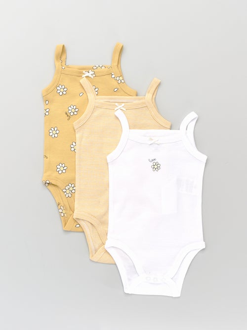 Lote de 3 bodies com alças finas - Kiabi