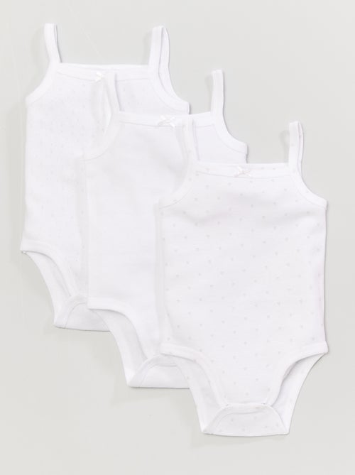 Lote de 3 bodies com alças finas - Kiabi