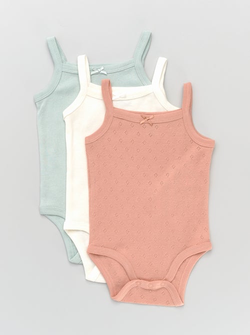 Lote de 3 bodies com alças finas - Kiabi