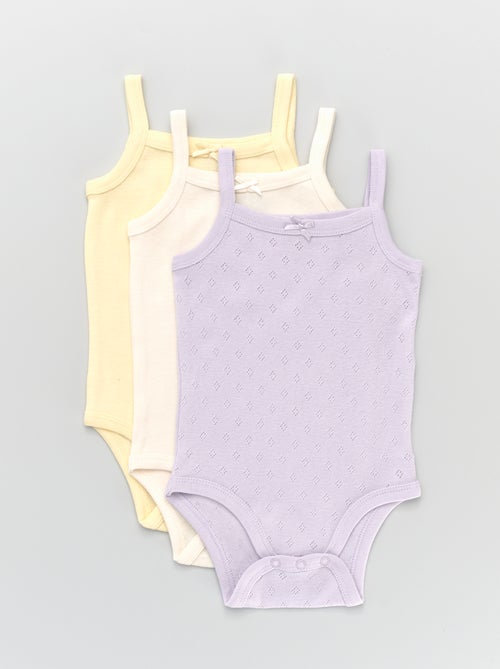 Lote de 3 bodies com alças finas - Kiabi