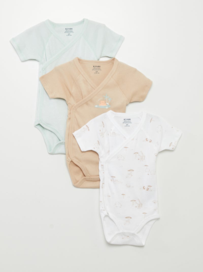 Lote de 3 bodies de fantasia BRANCO - Kiabi