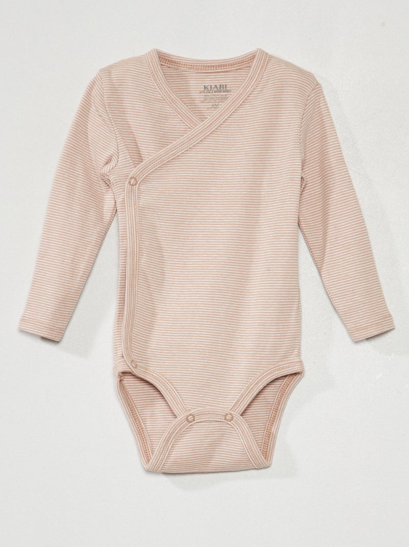 Lote de 3 bodies de malha canelada - 3 peças Cinza - Kiabi