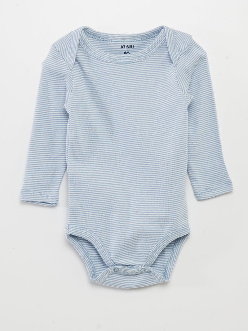 Lote de 3 bodies de manga comprida BEGE - Kiabi