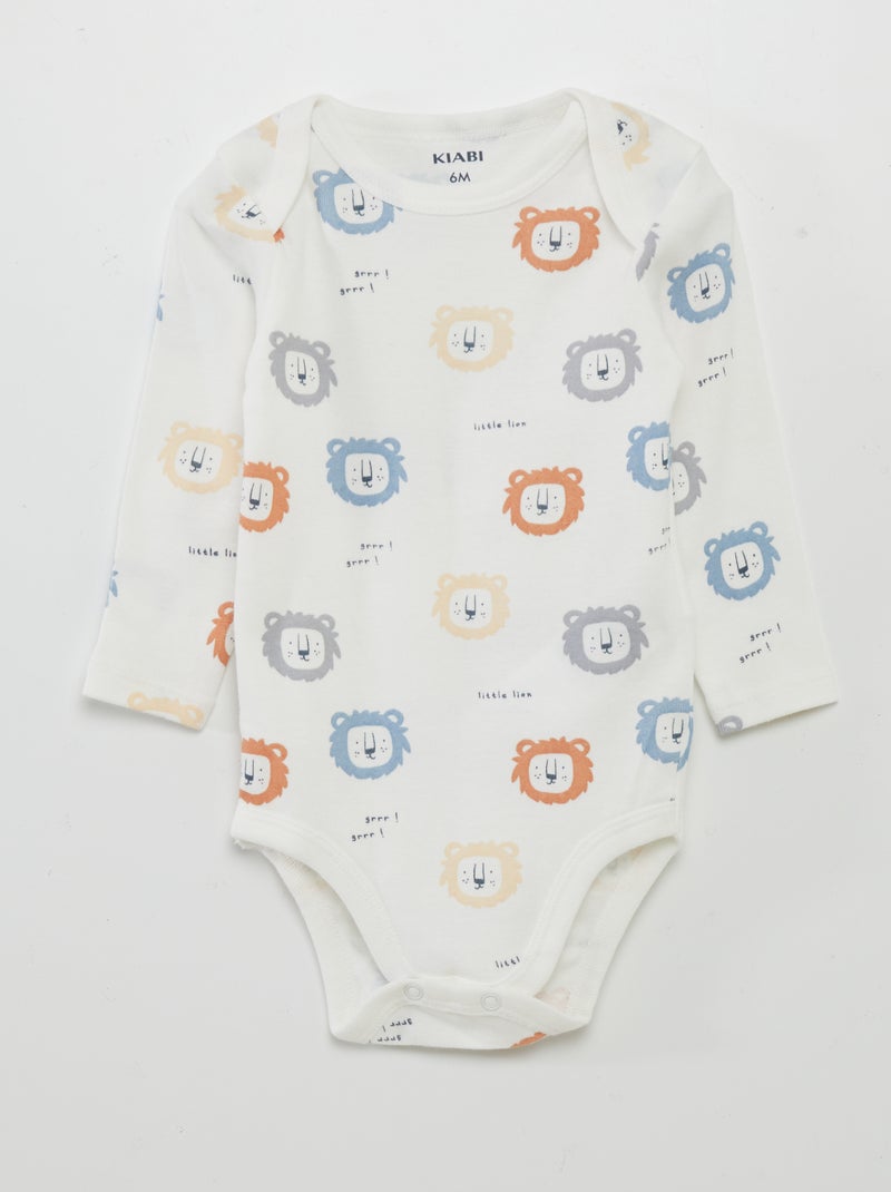 Lote de 3 bodies de manga comprida BEGE - Kiabi