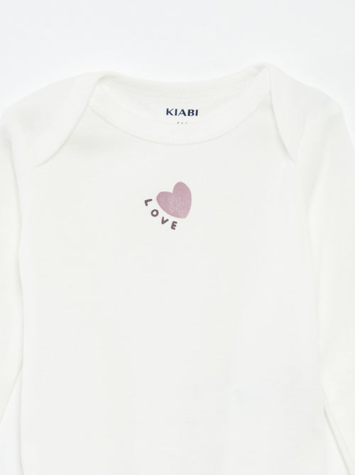 Lote de 3 bodies de manga comprida - Kiabi