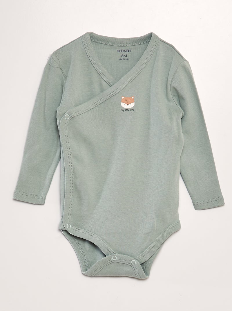 Lote de 3 bodies em forma cruzada LARANJA - Kiabi