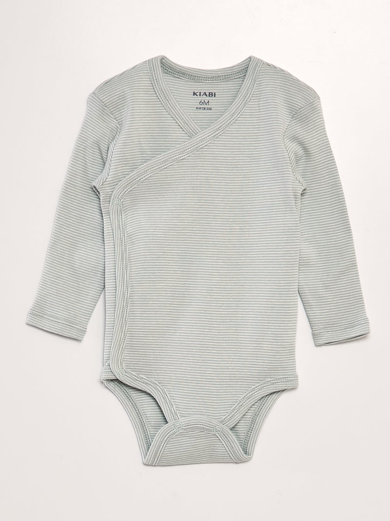 Lote de 3 bodies em forma cruzada LARANJA - Kiabi