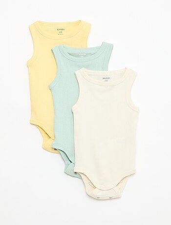 Lote de 3 bodies evolutivos com alças lisas