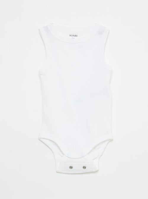 Lote de 3 bodies evolutivos com alças lisas - Kiabi