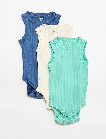 Lote de 3 bodies evolutivos com alças lisas