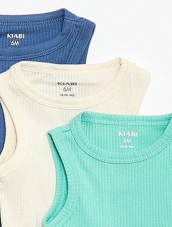 Lote de 3 bodies evolutivos com alças lisas