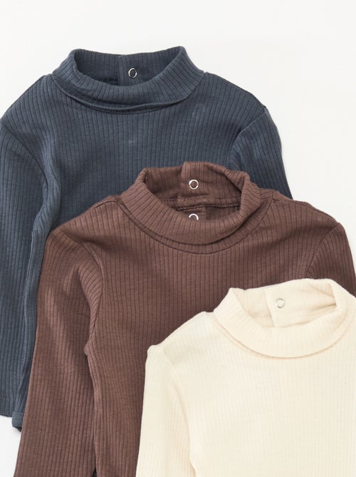 Lote de 3 bodies evolutivos de malha pointelle - Kiabi