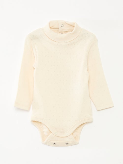 Lote de 3 bodies evolutivos de malha pointelle - Kiabi