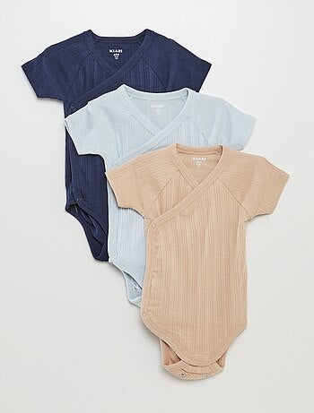 Lote de 3 bodies nervurados