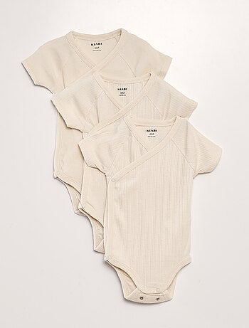 Lote de 3 bodies nervurados