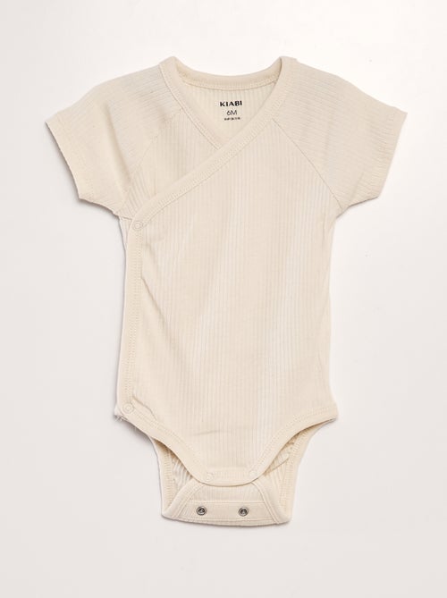 Lote de 3 bodies nervurados - Kiabi