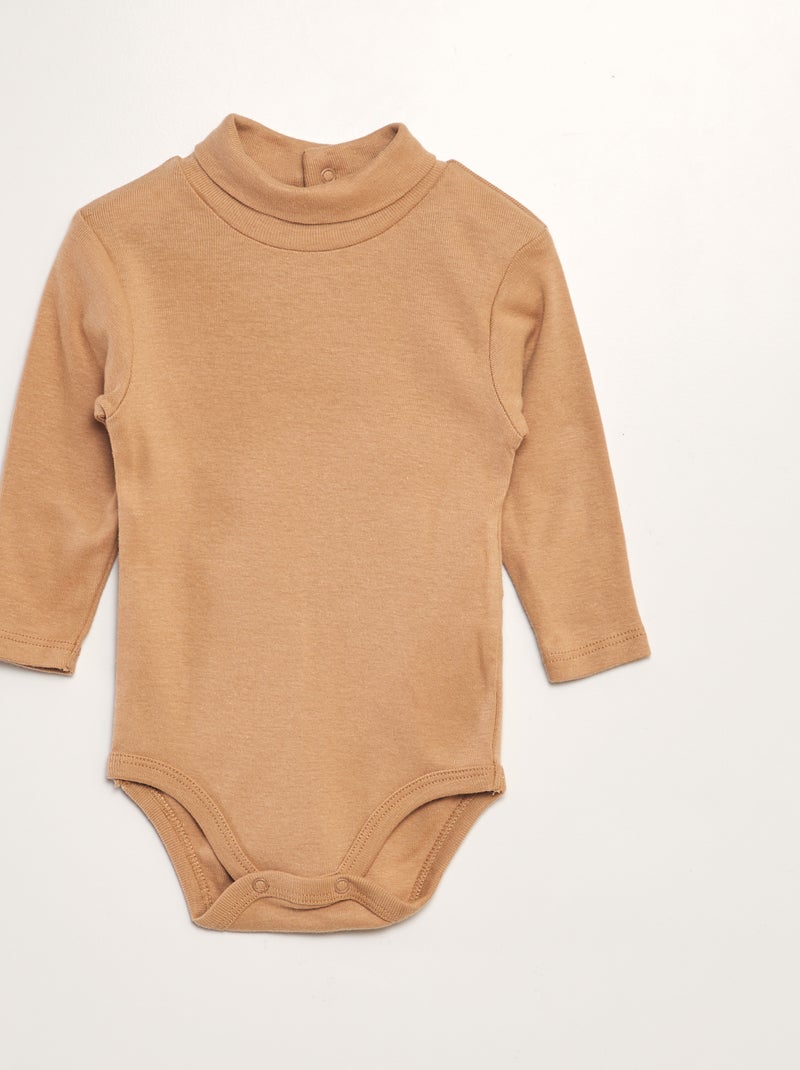 Lote de 3 bodies nervurados BEGE - Kiabi