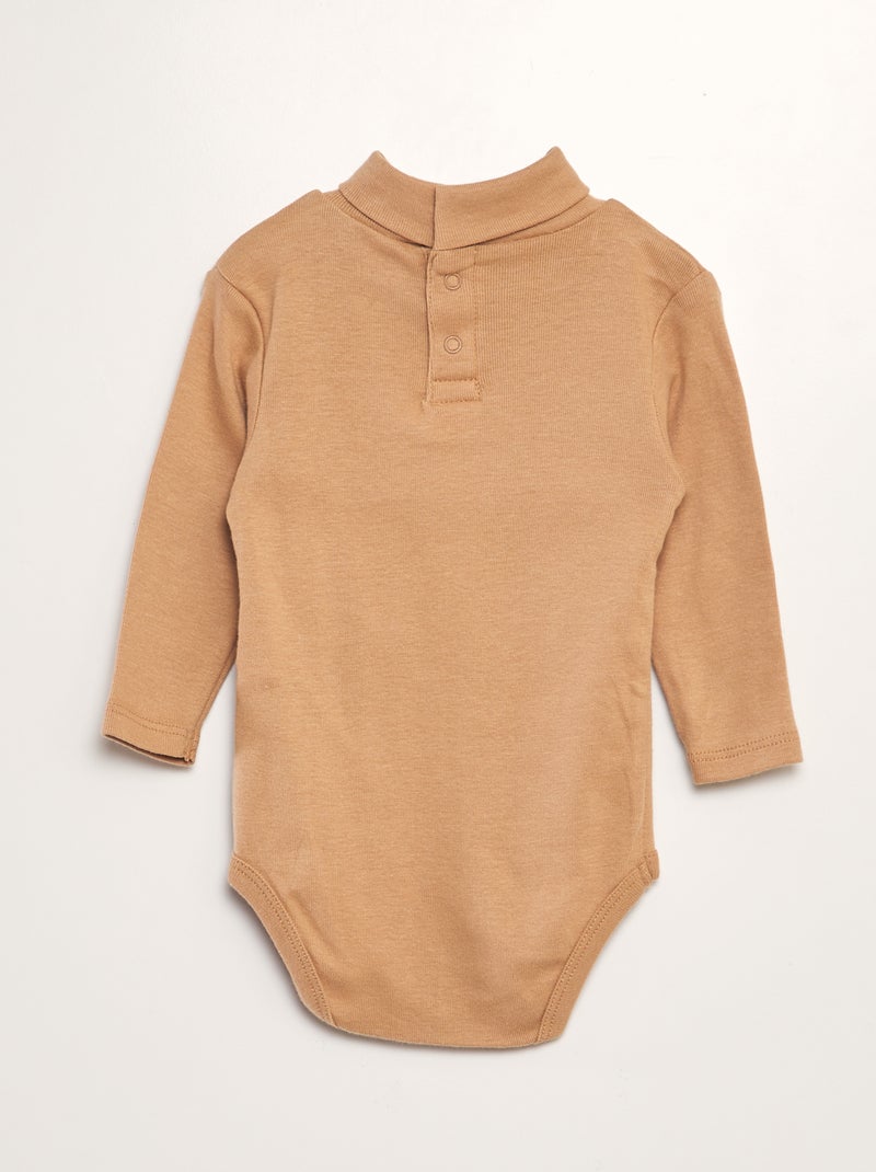 Lote de 3 bodies nervurados BEGE - Kiabi