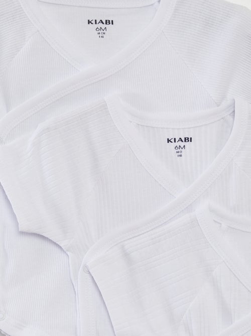 Lote de 3 bodies nervurados - Kiabi