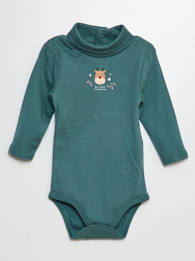 Lote de 3 bodies nervurados BRANCO - Kiabi