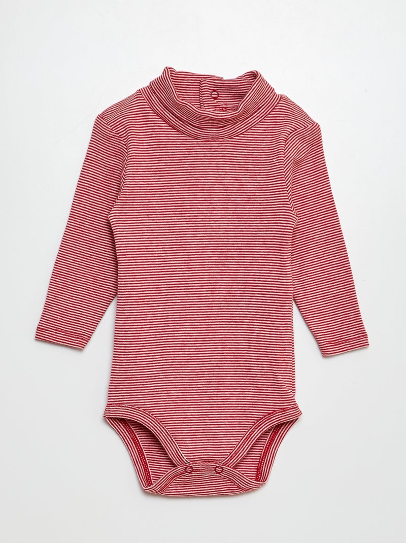 Lote de 3 bodies nervurados BRANCO - Kiabi