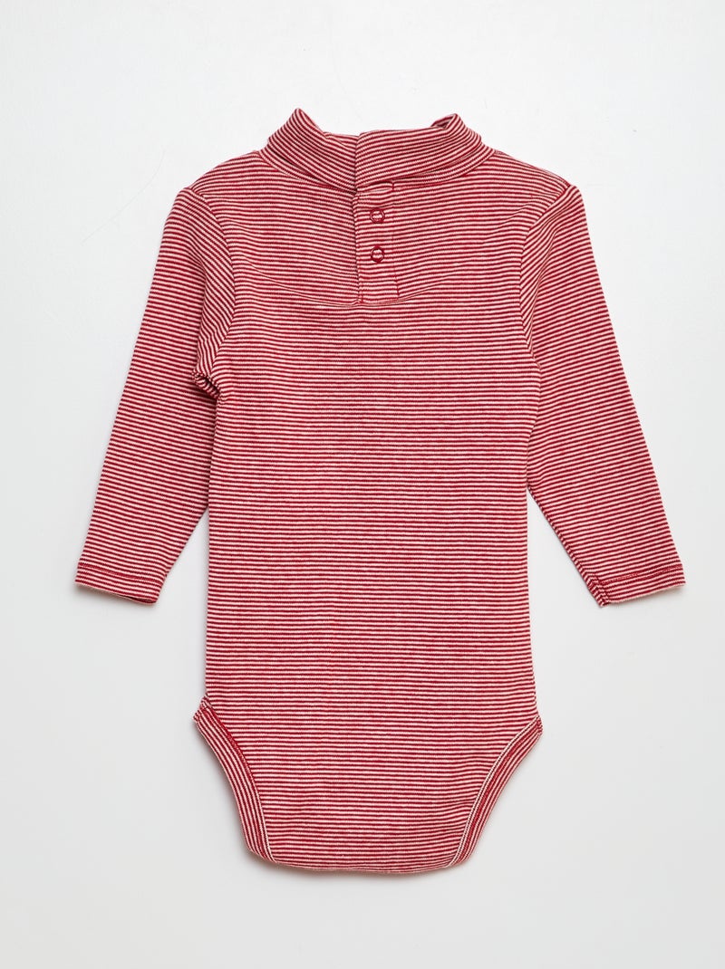 Lote de 3 bodies nervurados BRANCO - Kiabi