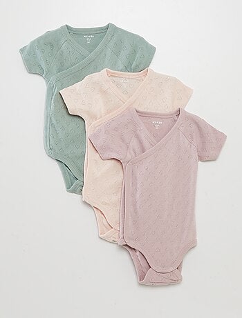 Lote de 3 bodies nervurados