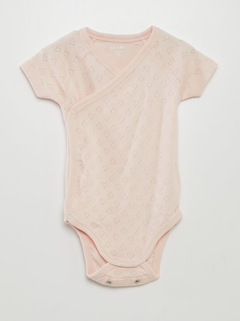 Lote de 3 bodies nervurados ROSA - Kiabi