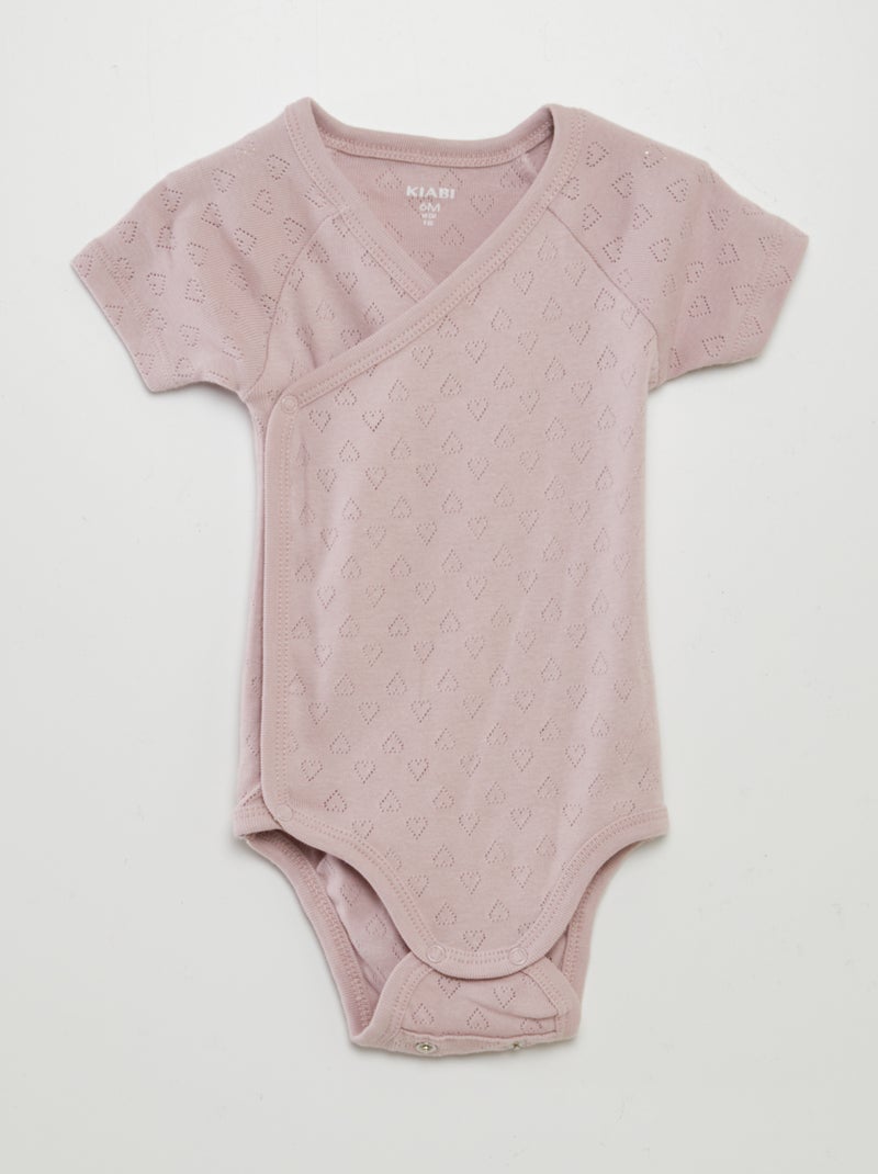 Lote de 3 bodies nervurados ROSA - Kiabi