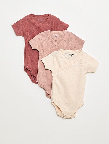 Lote de 3 bodies nervurados