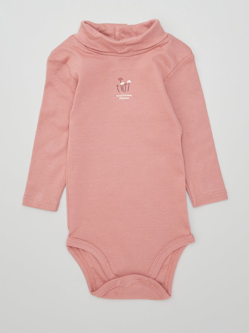 Lote de 3 bodies nervurados ROSA - Kiabi