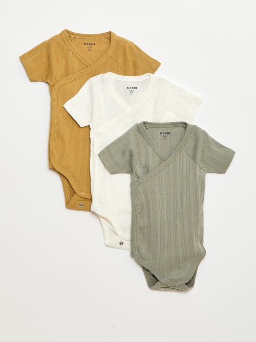 Lote de 3 bodies nervurados - Kiabi