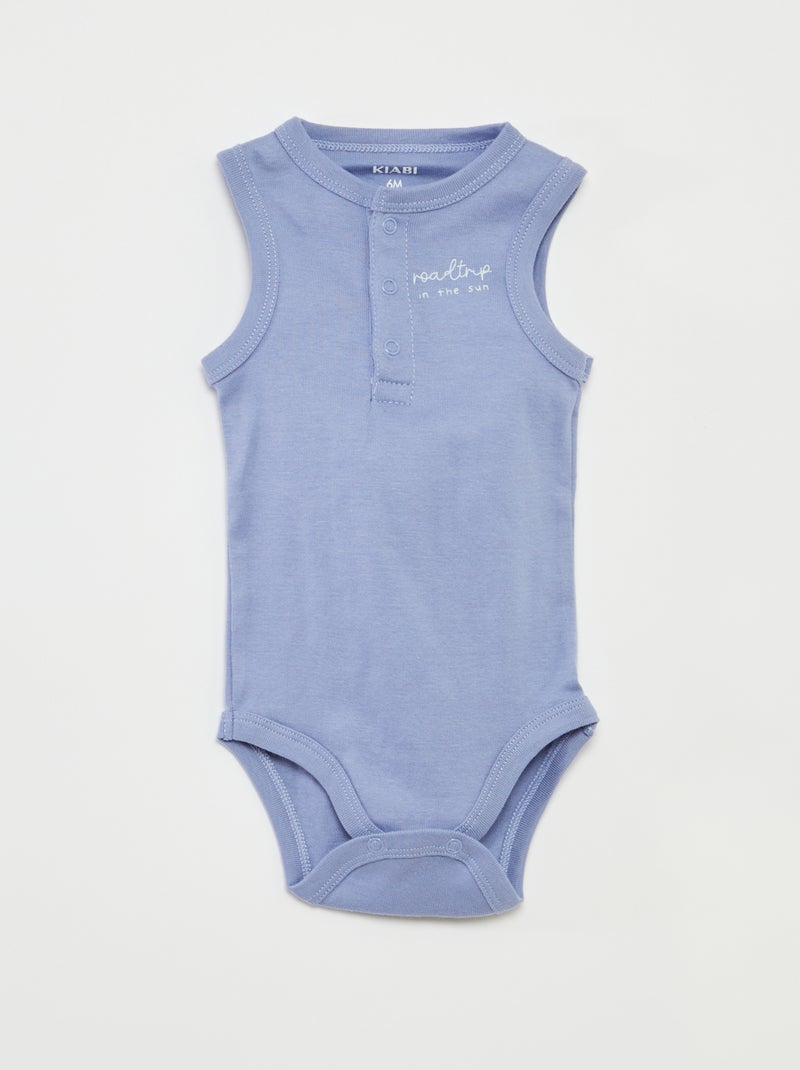 Lote de 3 bodies sem mangas BRANCO - Kiabi