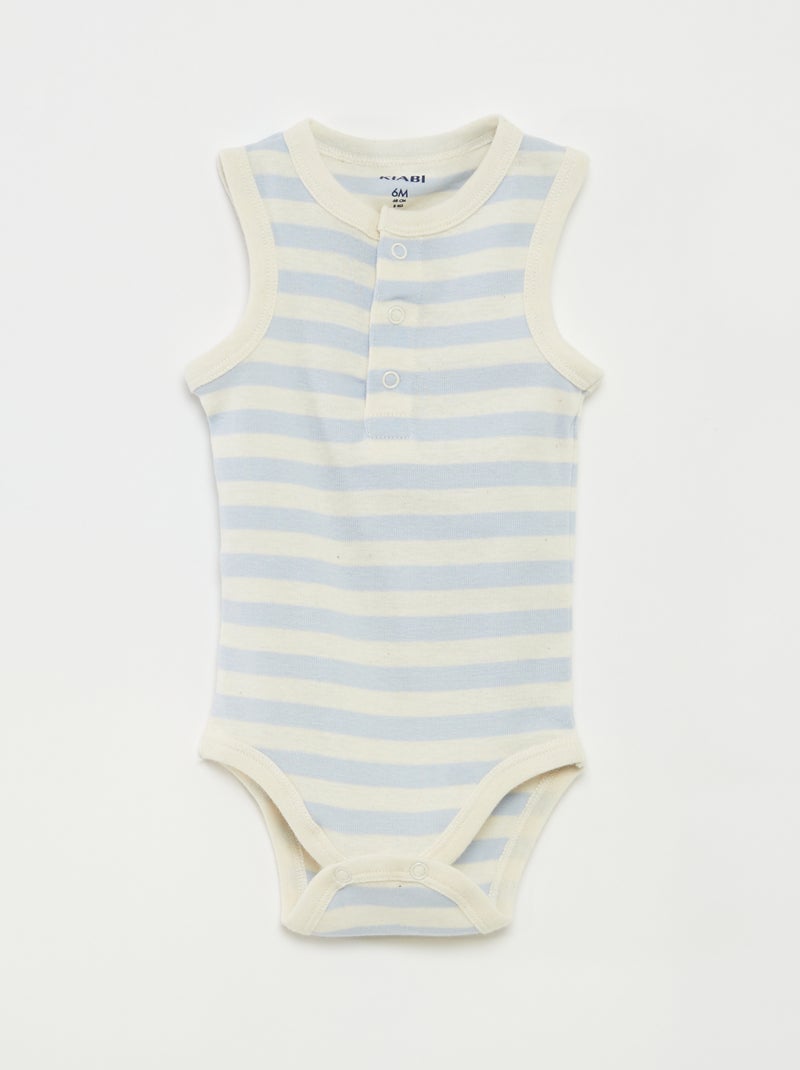 Lote de 3 bodies sem mangas BRANCO - Kiabi