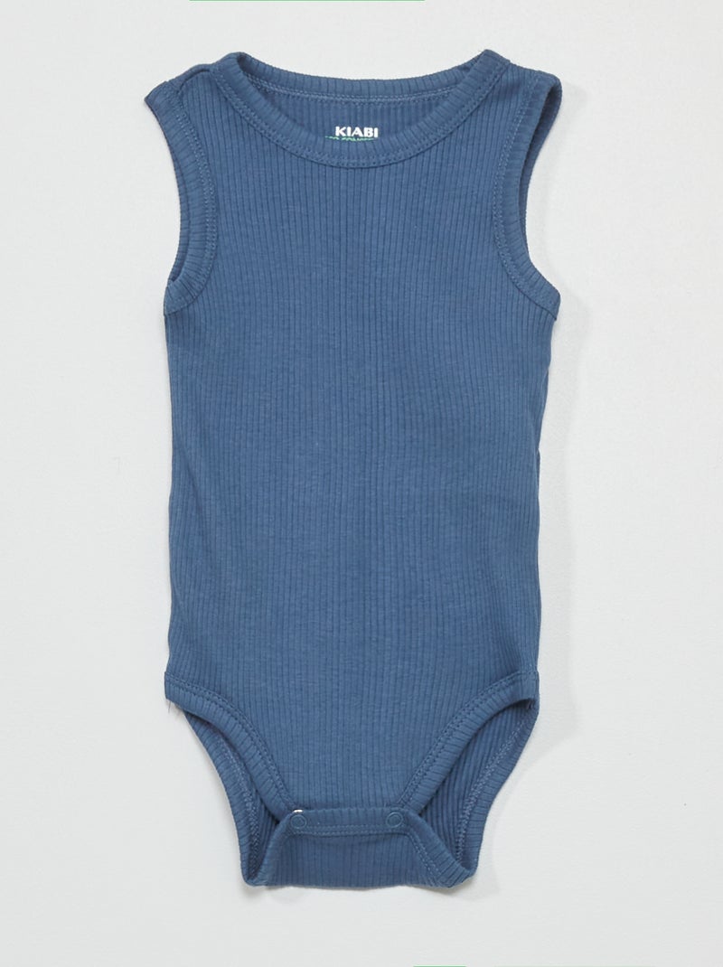 Lote de 3 bodies sem mangas estampados AZUL - Kiabi